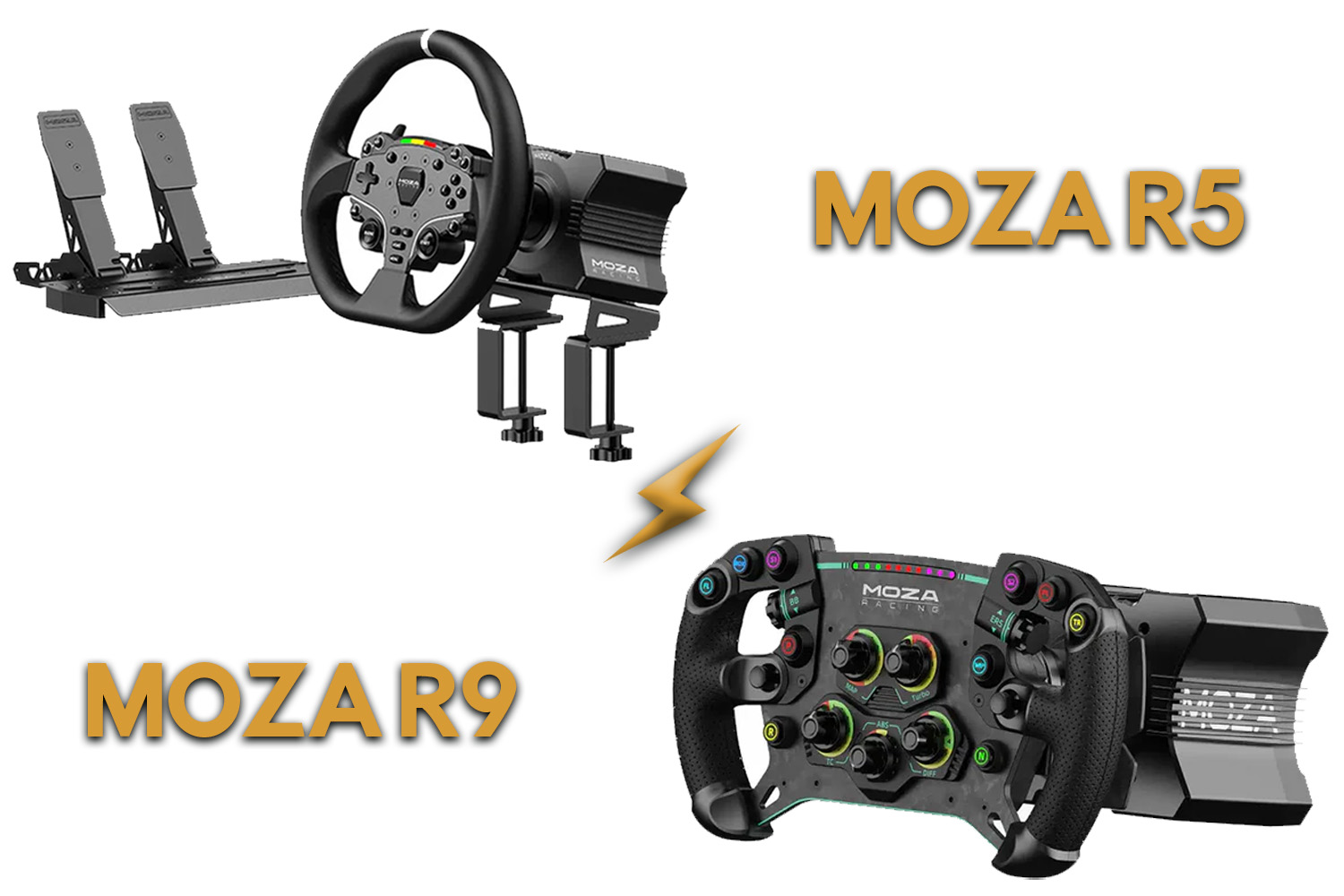 Moza R5 VS Moza R9: un bundle di simulazione di corse